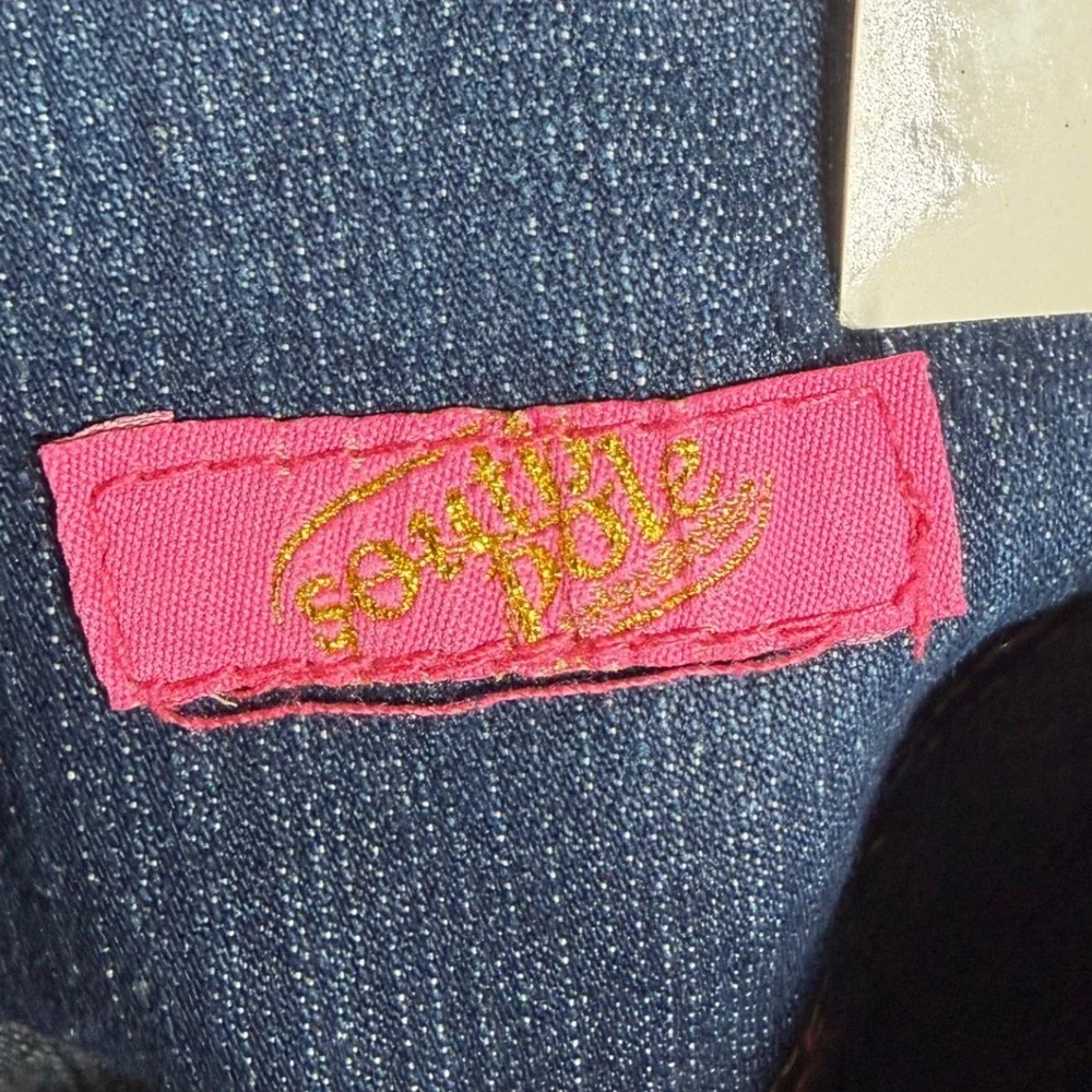 NWT South Pole High Waisted Corset Jeans size 10 Dark Blue Denim